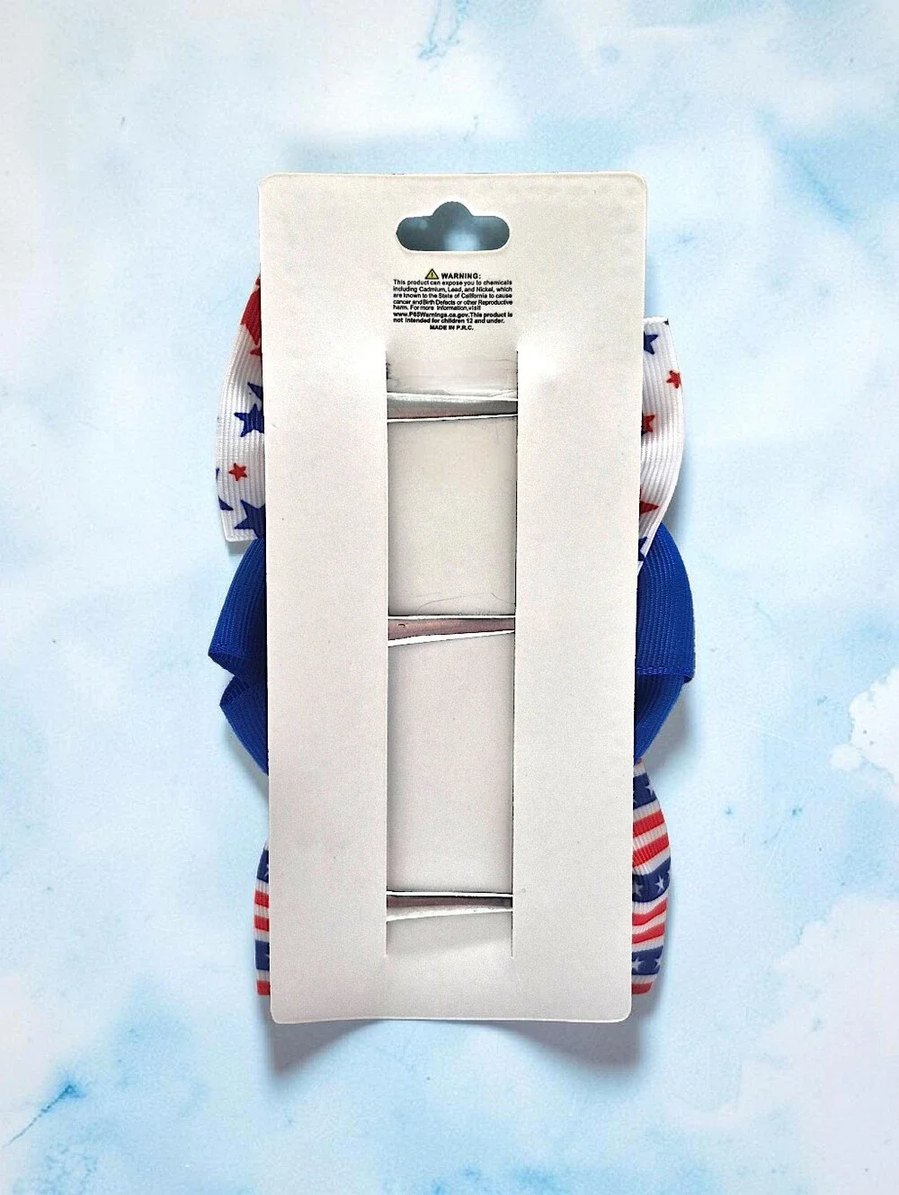 Patriotic Three-piece Bow Set - Red, White & Blue